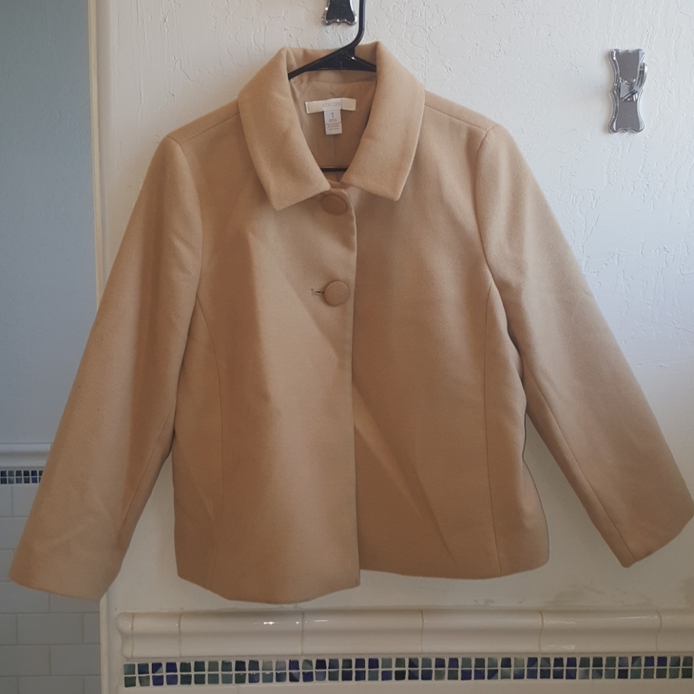 Camel short pea coat